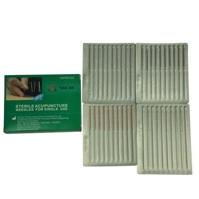 2in Hot Sale Painless Aluminum Foil Packing Copper Handle Chinese Acupuncture Needles for Medical