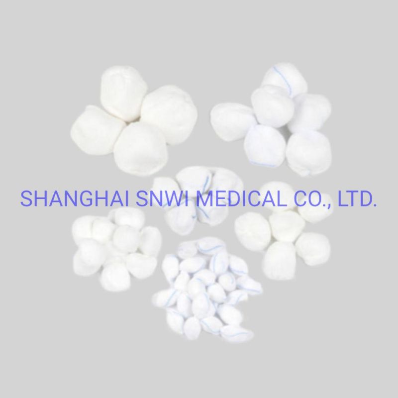 100% Cotton Surgical Gauze Ball with X-ray Detectable