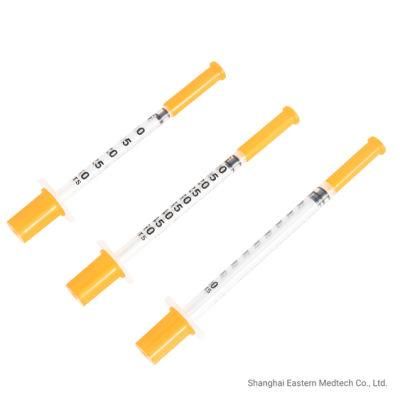 Sterile Medical Syringe for Single Use Only U-100 / U-40 Insulin Syringe