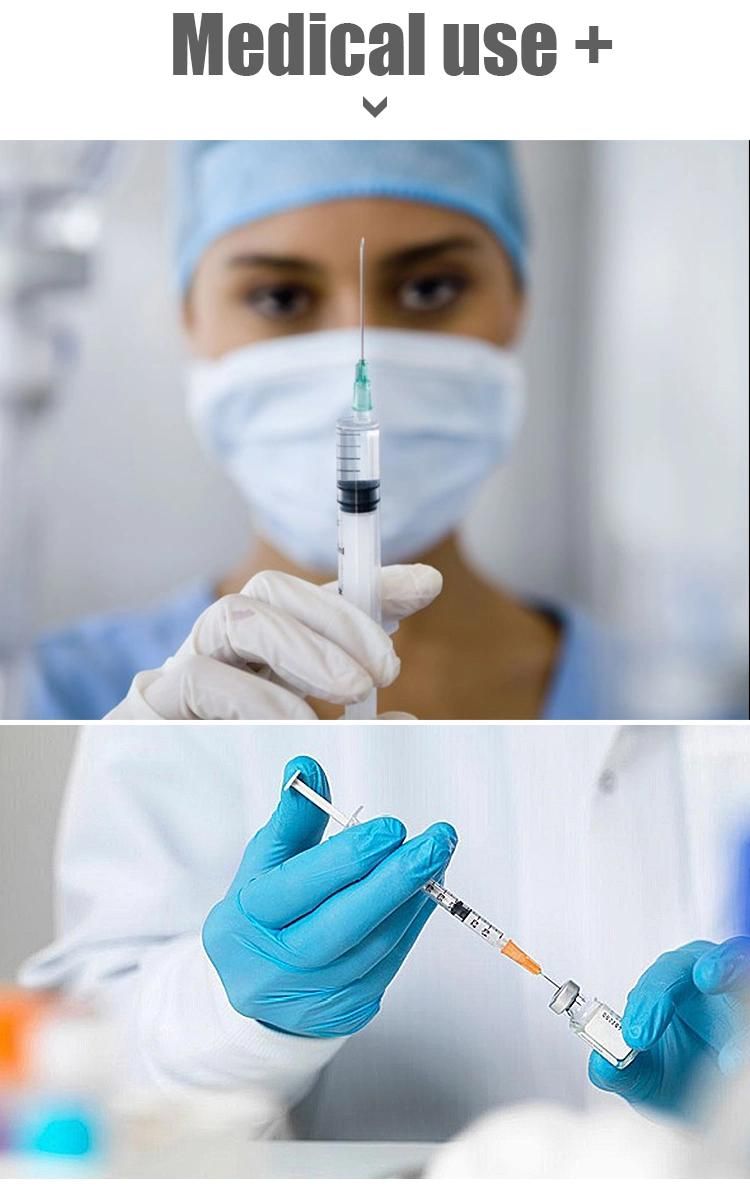 Sterilize Transparent 3 Part Disposable Plastic Syringe with Needle