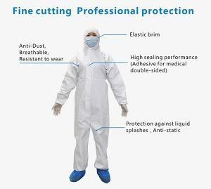 Nonwoven SMS Safety Isolation Protective Disposable Anti Pneumonia Mircoporous Coverall