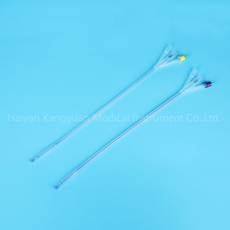 3 Way Round Tip Silicone Urinary Foley Catheter Balloon Producer