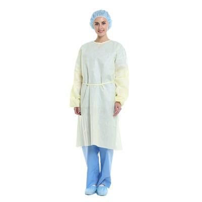 Disposable PP/SMS Isolation Gown with Elastic Cuff with Knit Cuff