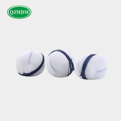 Different Size Round/Flat/Hat/Peanut Shape Surgical Cotton Gauze Ball with X-ray