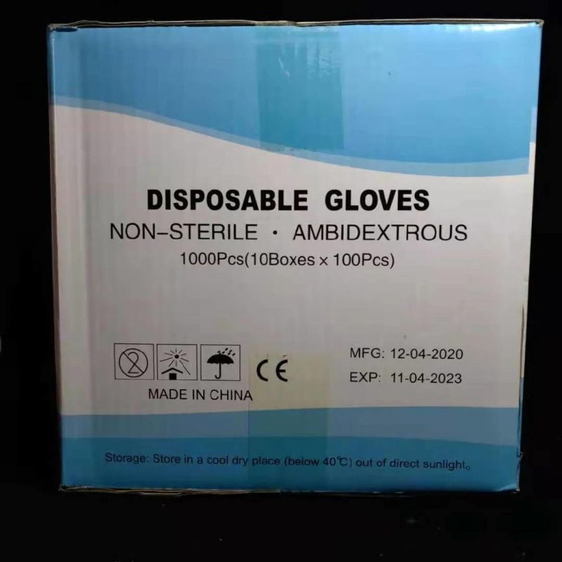 Guantes Mé Dicos De Nitrilo, 510K, ASTM, D6978, Sin Polvo, Color Azul Nitrile Gloves