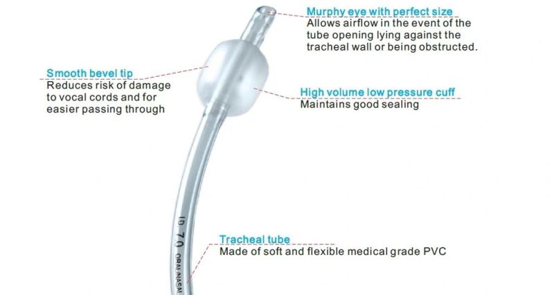 Hospital Equipment List Ce ISO Approved Medical Disposable Reinforced Oral Endotracheal Tube