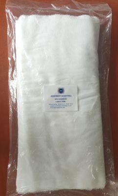 Disposable Medical Consumable Surgical 100% Cotton Absorbent Jumbo Gauze Pillow Roll (0.65MX100M)