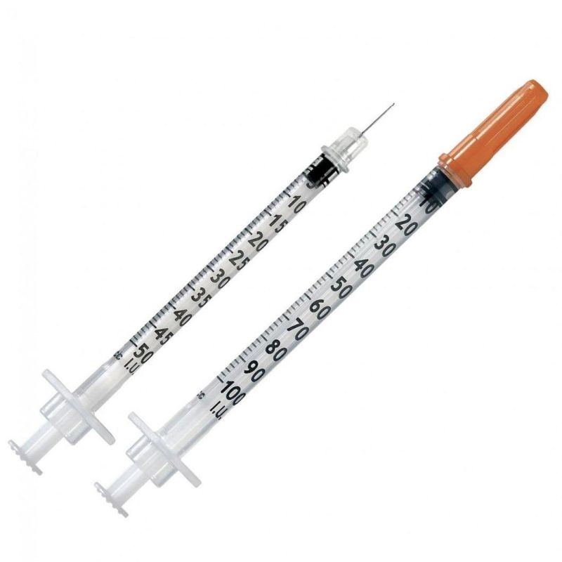 Disposable Insulin Syringe with Needle Good Quality 100u Blister Packing