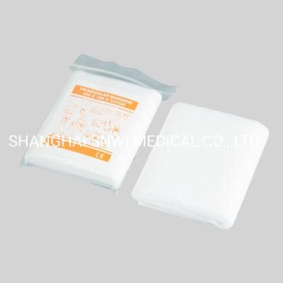 High Quality Medical Consumables First Aid Disposable Breathable Absorbent Cotton Gauze Triangular Bandage