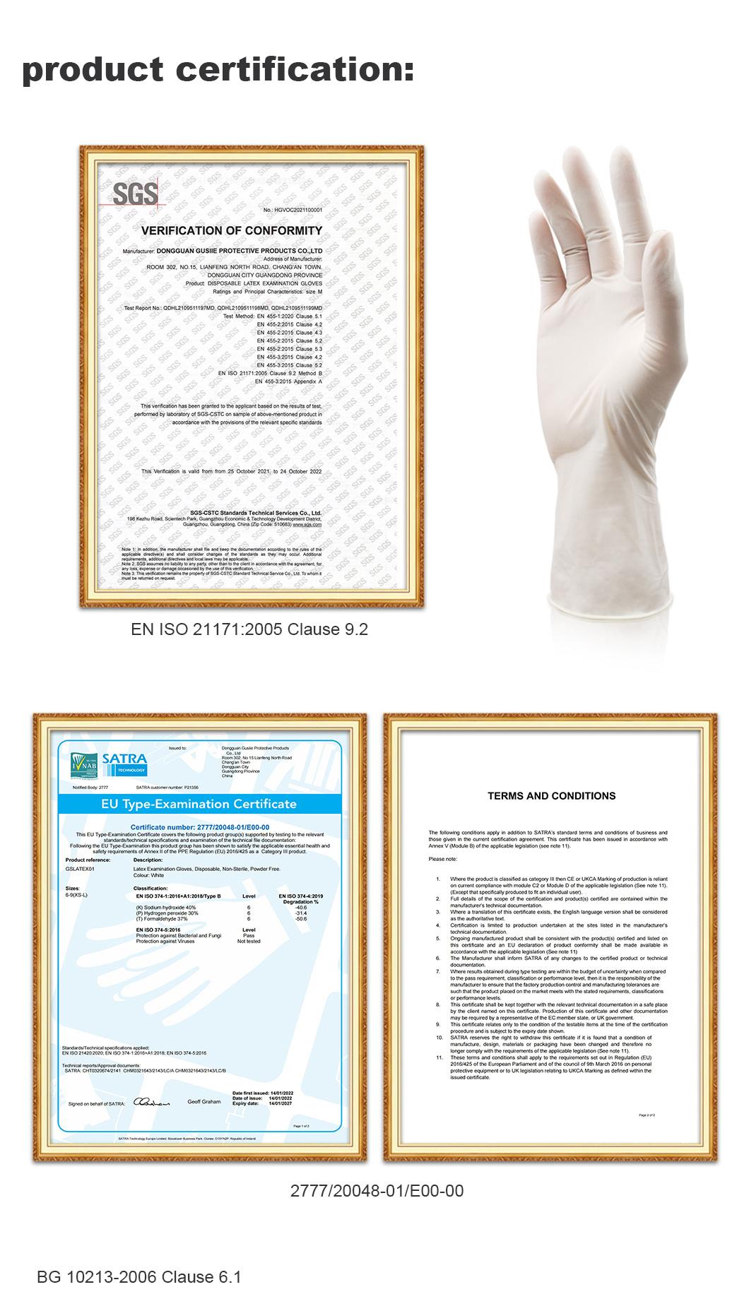 Factory Wholesale Latex Glove Medical Examination Latex Disposable Gloves Manufacturers