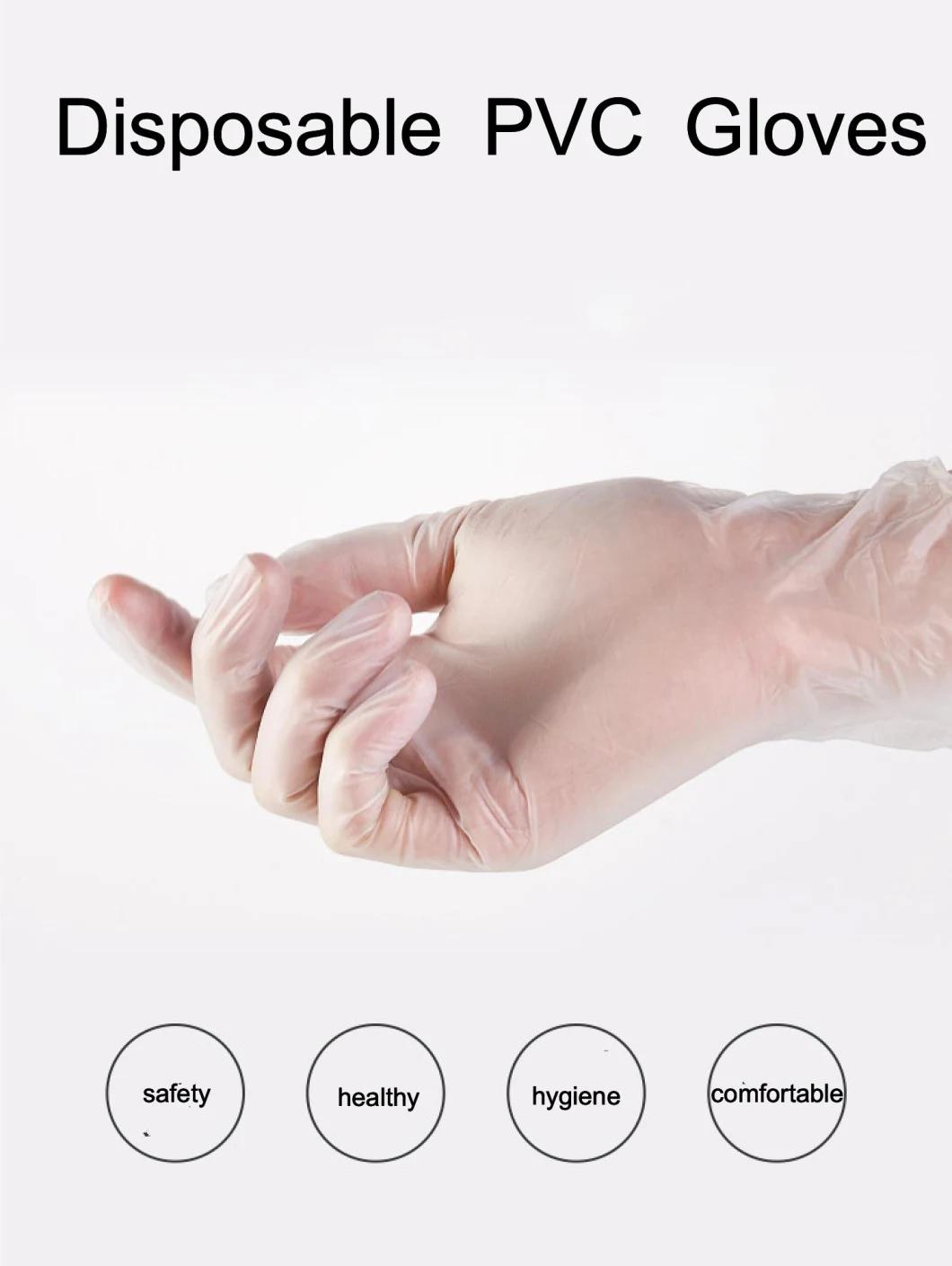 Powder Free Disposable Vinyl Examination Gloves PVC Gloves with CE FDA