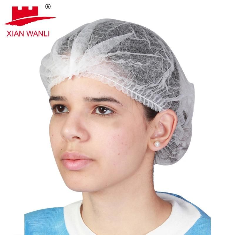 China Disposable Non-Woven Clip Caps Mob Caps Hairnets Head Cover