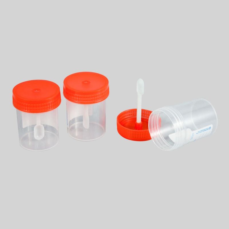 Lab Use Disposable Plastic Stool Cup with Cover