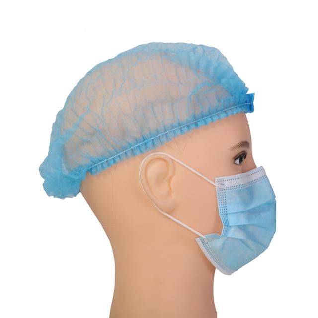 Personal Protective Flat Elastic Ear Loop Non-Woven Fabric Disposable 3 Ply Surgical Face Mask