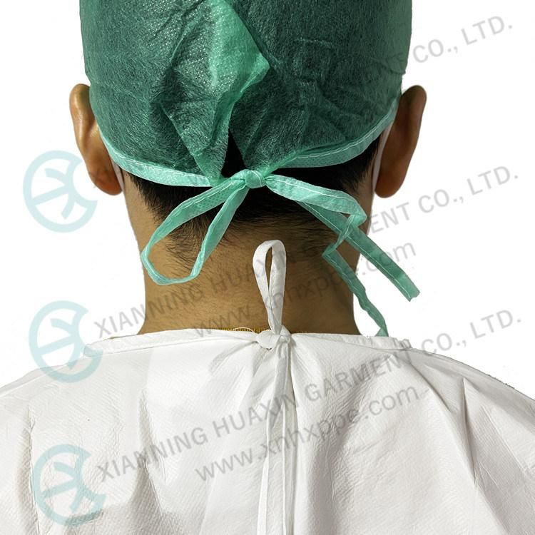 CE Certified Microporous Surgical Gown Disposable Type6 Isolation Gown with Elastic Cuff