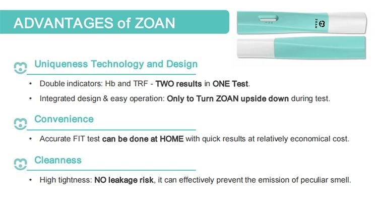 Fob/Trf Rapid Diagnostic Test Combined Feces Occult Blood One Step Test Kit 2-in-1