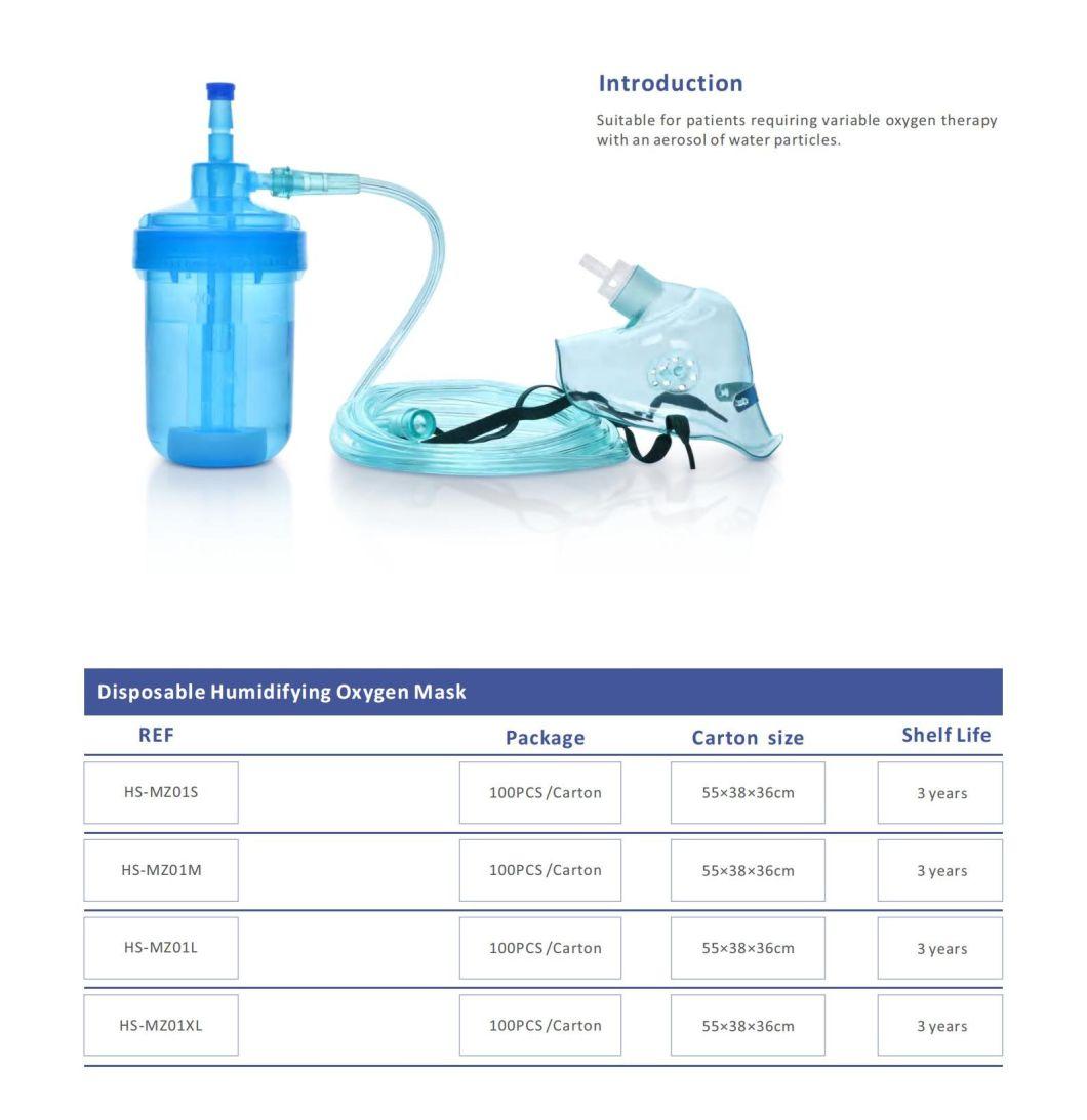 China Factory Supply Hisern HS-Mz01s Disposable Humidifying Oxygen Mask