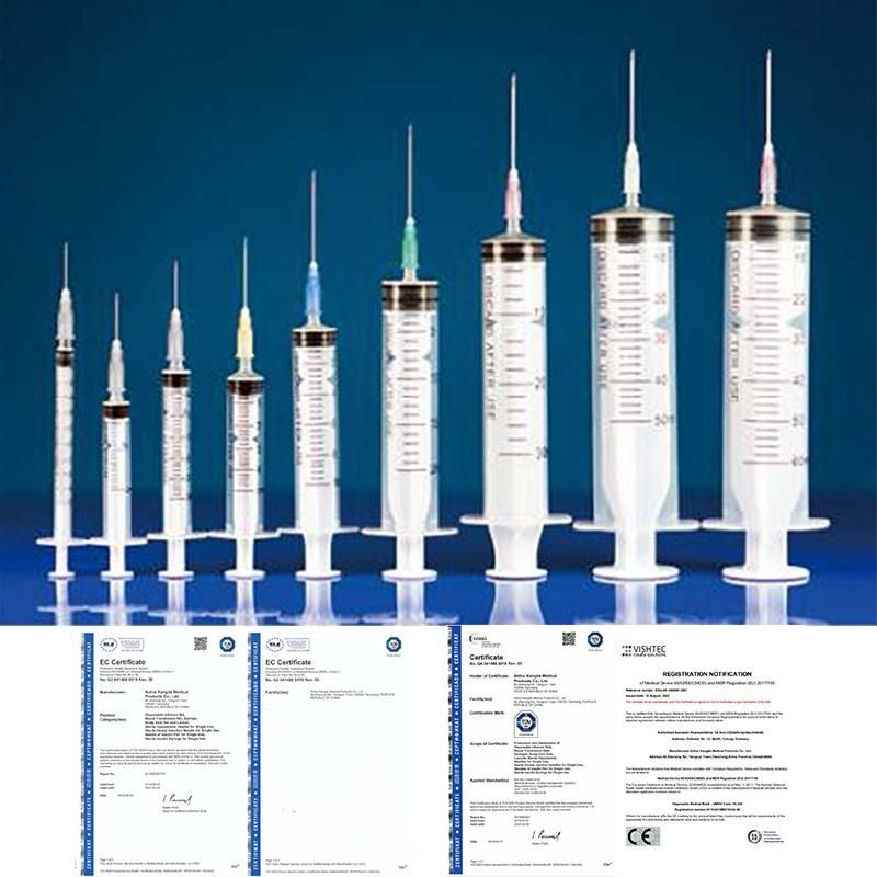 Top Medical Supplies Disposable Syringe 5ml 3 Parts Syringe