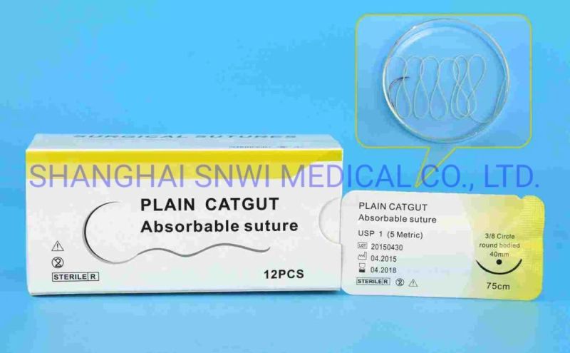 Medical Surgical Absorbable Polyglycolic Acid PGA Suture with Needle