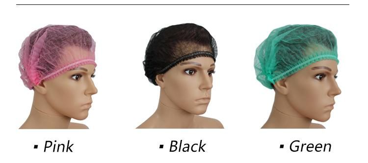 Disposable Nonwoven Strip Bouffant Cap Head Cover Hair Net Surgical Doctor Hat Mob Cap
