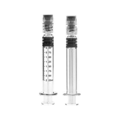 Custom Logo OEM Screen Printing Scale 1ml Glass Syringe Luer Lock Glass Syringe