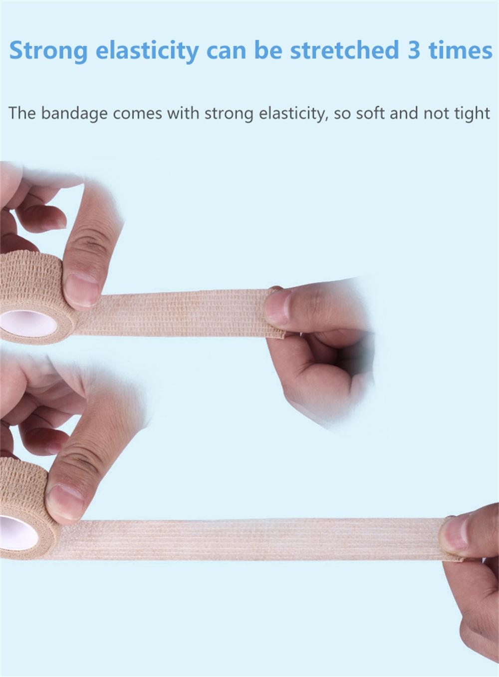 Self-Adherent Bandage Rolls First Aid Strapping Self Adhesive Sports Strap Bandage Wrap Stretch Elastic Thumb Protect Wrist