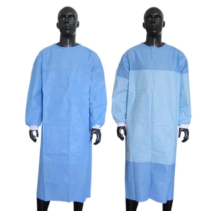 SMMS Standard Surgical Gown with Knitted Cuff, Surgical Operation Gowns