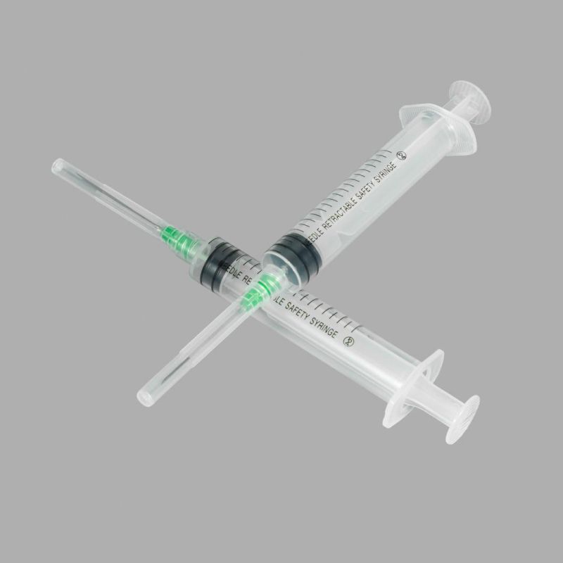 High Quality 1 3 510ml Hypodermic Ad Manual Retractable Safety Syringe