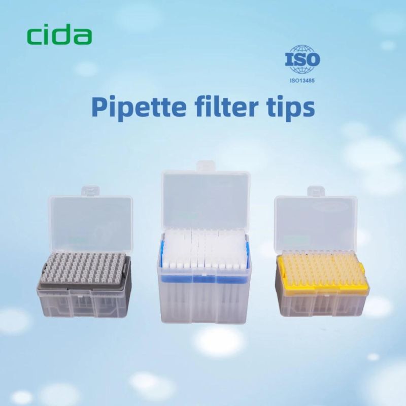 Medical Disposable 10UL 100UL 200UL 1000UL Sterile DNA Rna Pipette Filter Tips for Laboratory PCR Test