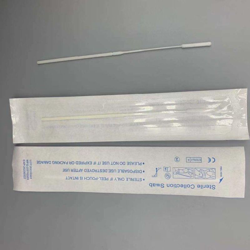 Medical Disposable Specimen Collection Sterile Nylon Flocked Nasopharyngeal Swab Throat Oral Nasal Swab