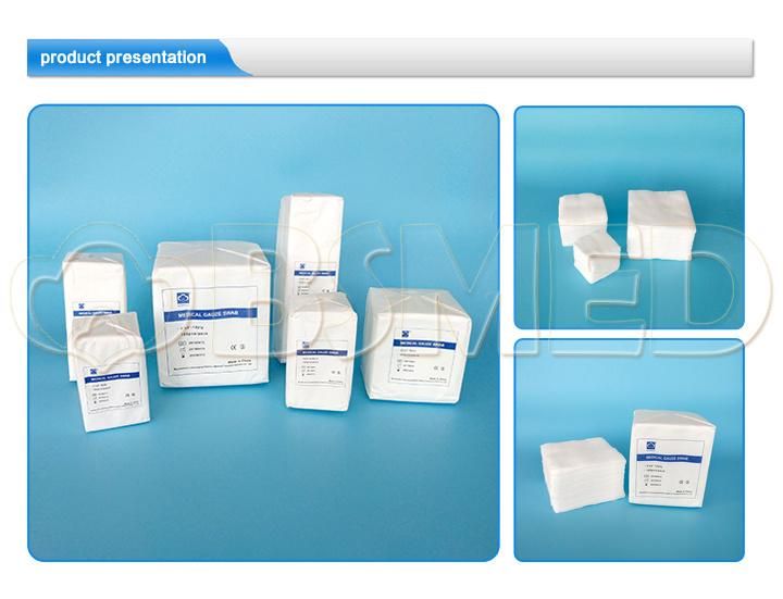 Medical Gauze Swab Non-Folded and Folded Edge with Ce Approved