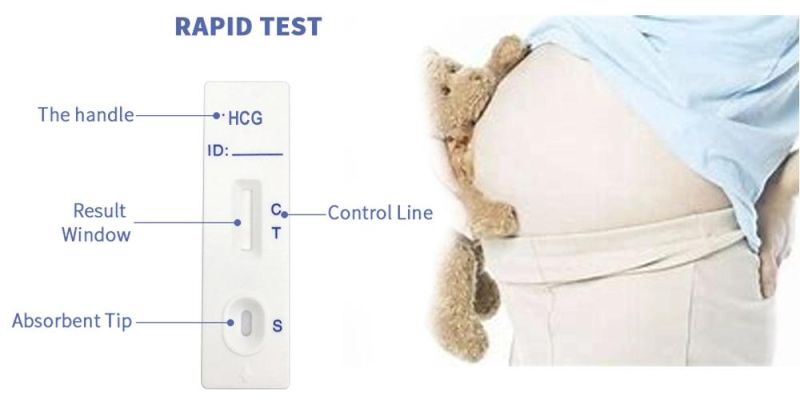 Urine HCG Pregnancy Analyzer Strip Cassette Midstream Test