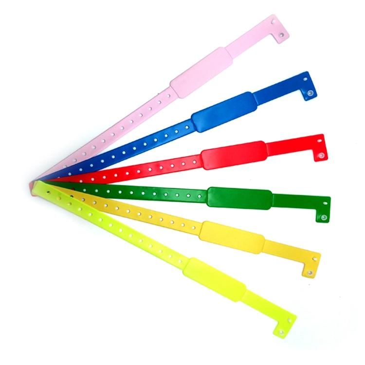 One off Use Face Wide PVC Material Wrist Band for Events