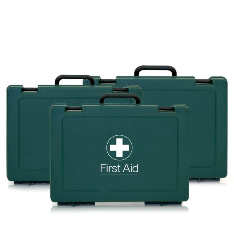 Dustproof Green Empty PP Plastic First Aid Box for Car Travel