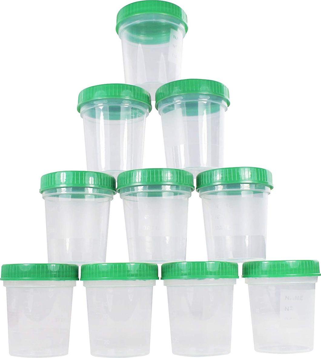 CE Certified Sterile Specimen Urine Cup Collection Container with Different Volumes