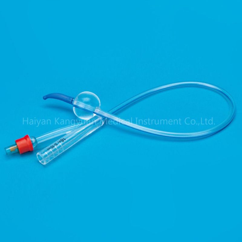 Tiemann Coude Tip All Silicone Urinary Urethral Catheter Balloon Factory 2 Way