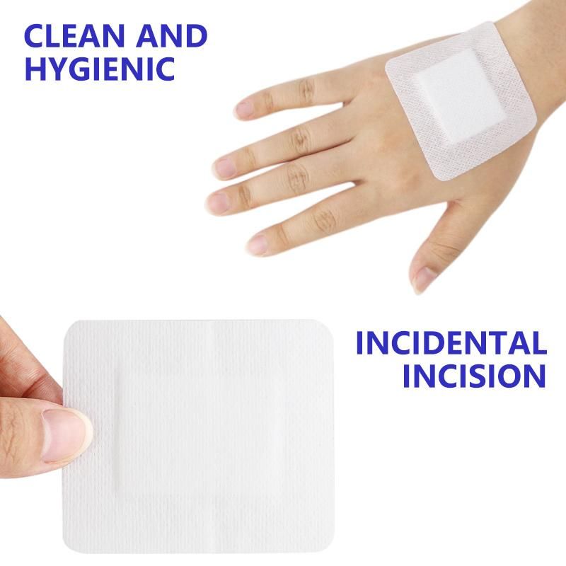 Pre-Cut Dressing Covers Soft Cloth Non Woven Fabric Wound Dressing Patch (10cm X 12cm)