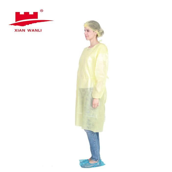 Disposal Medical Protective Isolation Gown with CE PP/PP+PE/SMS