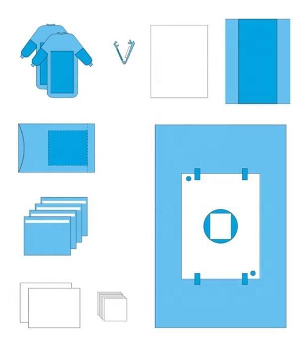 Hospital Use Operation Kits Adhesive Autoclavable Surgical C-Section Drape Set for Clinical Operation