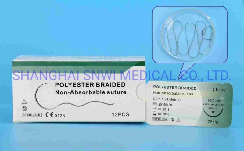 CE&ISO Certification Disposable Synthetic Absorbable Medical Polydioxanone Surgical Suture with Needle