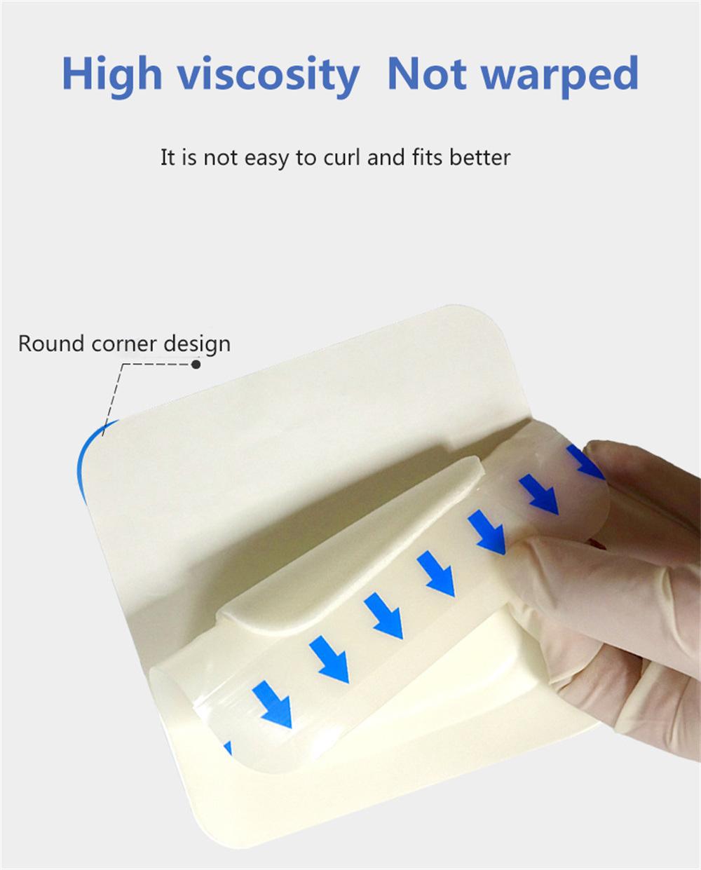 Ultra-Absorbent Soft Silicone Foam Dressing with Border Waterproof Adhesive Foam Dressing Foam Square Wound Dress