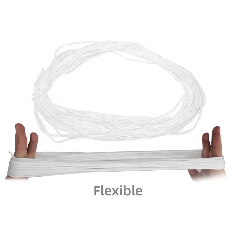 Best Quality Colorful Round and Flat Nonwoven Fabric Earloop Elastic Nylon Polyester Earloop