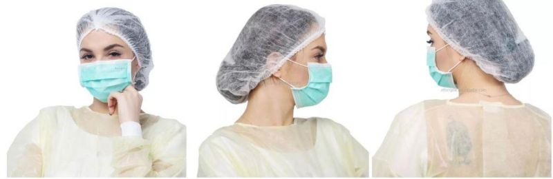 Dust-Proof Breathable Non-Woven White Clip Caps for Disinfection Cleaning/Electronics Industry /Workshop/ Beauty Salon