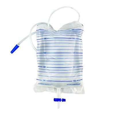 Disposable Urine Bag Urine Collection Drainage Bag 2000ml with T-Valve