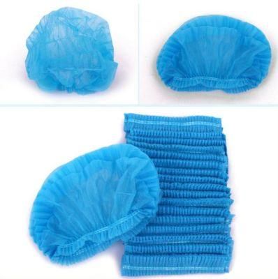 Disposable PP Non Woven Strip Clip18&quot;-24&quot; Cap Bouffant Head Cover Bouffant Cap Mop Cap Nonwoven Cap Strip Cap12g-16g Round Cap