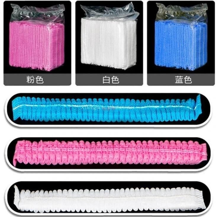 Cheap Hair Dust Net Caps Elastic Non-Woven Head Bouffant Caps