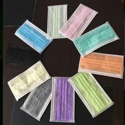 Wholesale Disposable Color Mask Breathable 3 Layer Face Mask