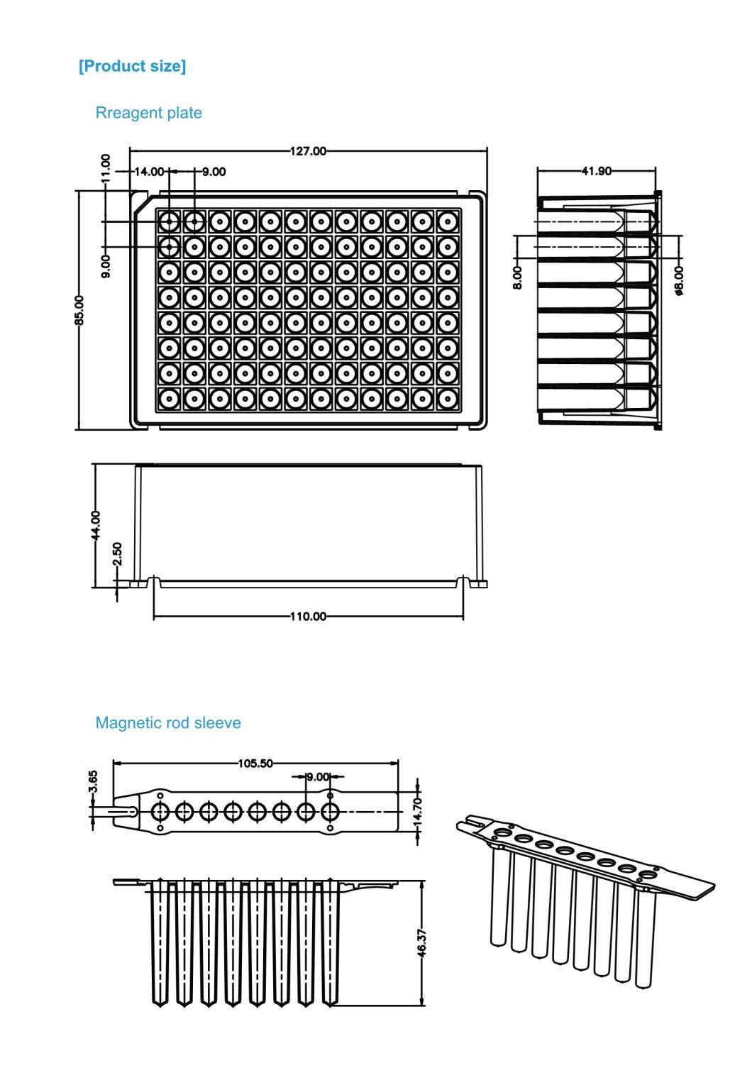 Techstar Chinese Factory Sell Directly Magnetic Bead Method Viral DNA / Rna Nucleic Acid Extraction Kit Reagent Kits for Real Time PCR