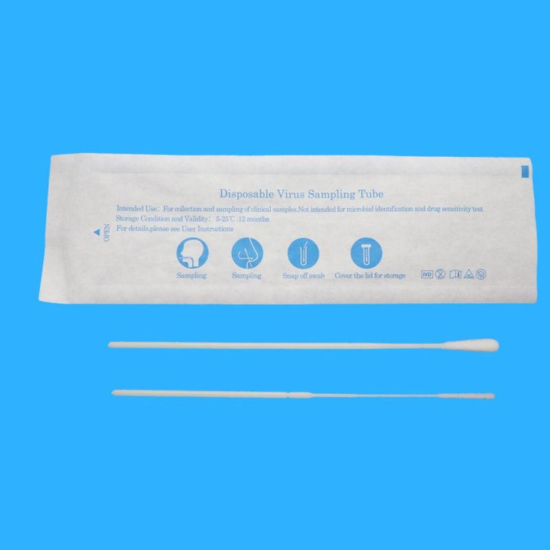 Disposable Viral Sampling Collection Sterilized Nasal and Pharyngeal Flocking Swab