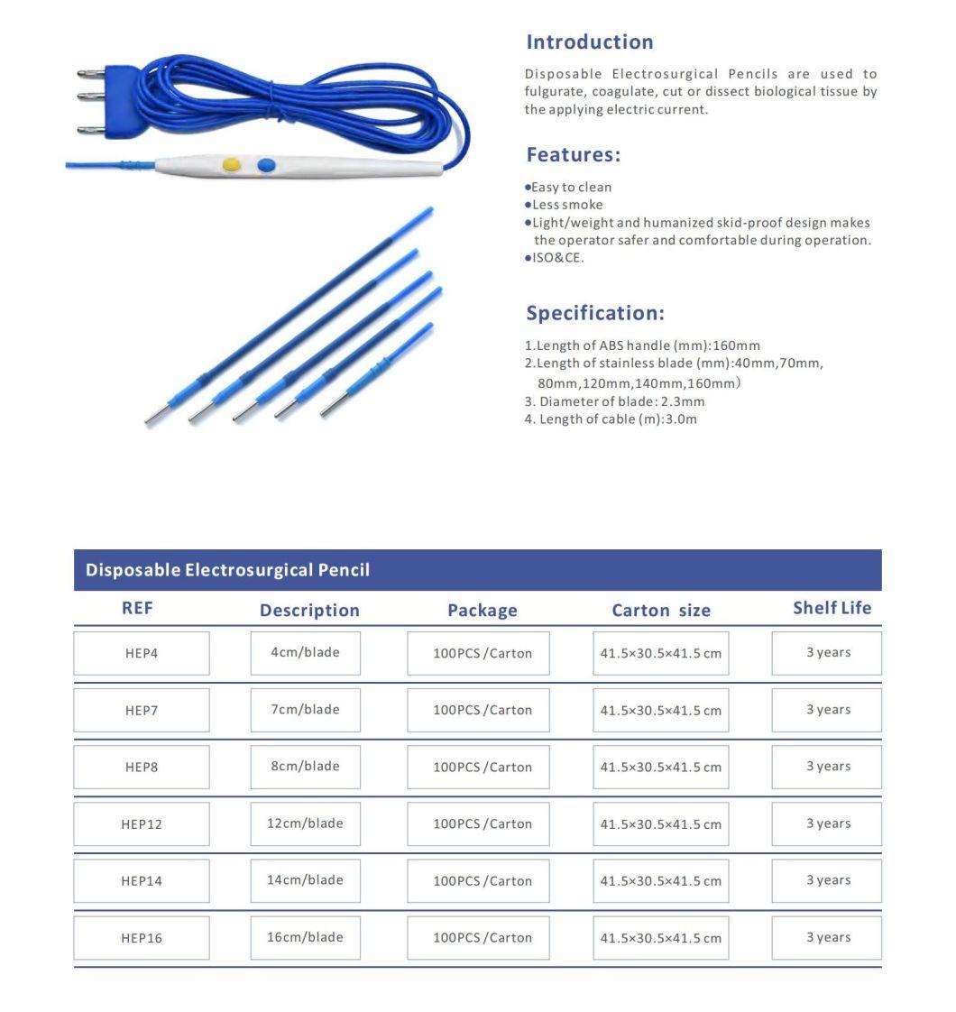 China Factory Disposable Electrosurgical Pencil